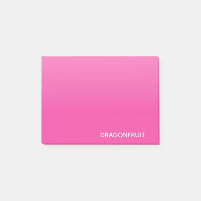 Dragonfruit pink colour name post-it notes (Front)