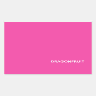 Dragonfruit pink colour name rectangular sticker