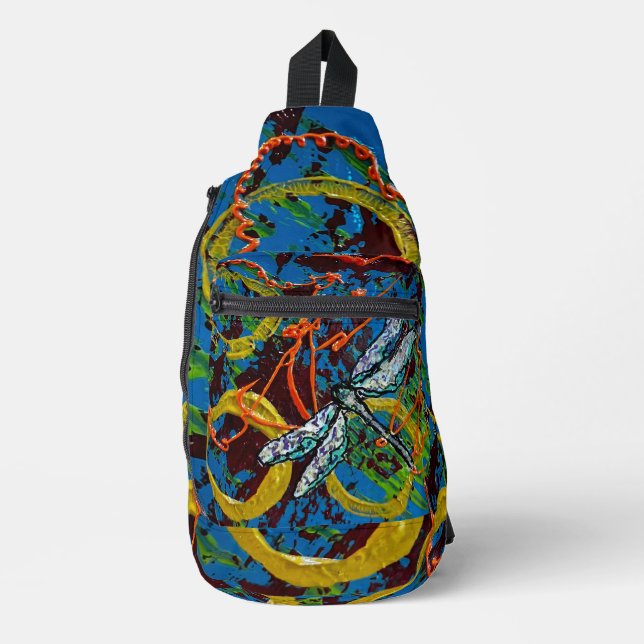 dragongfly abstract Sling Bag (Front)