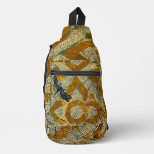 dragongfly abstract Sling Bag