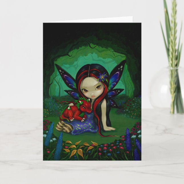 "Dragonling Garden I" Greeting Card (Front)