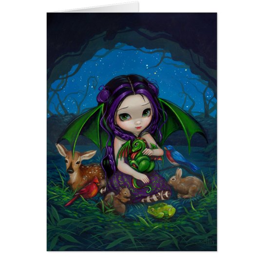 "Dragonling Garden III" Greeting Card