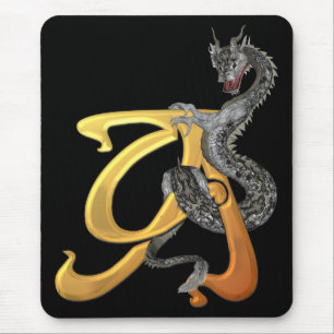 Dragonlore Initial A Mouse Pad