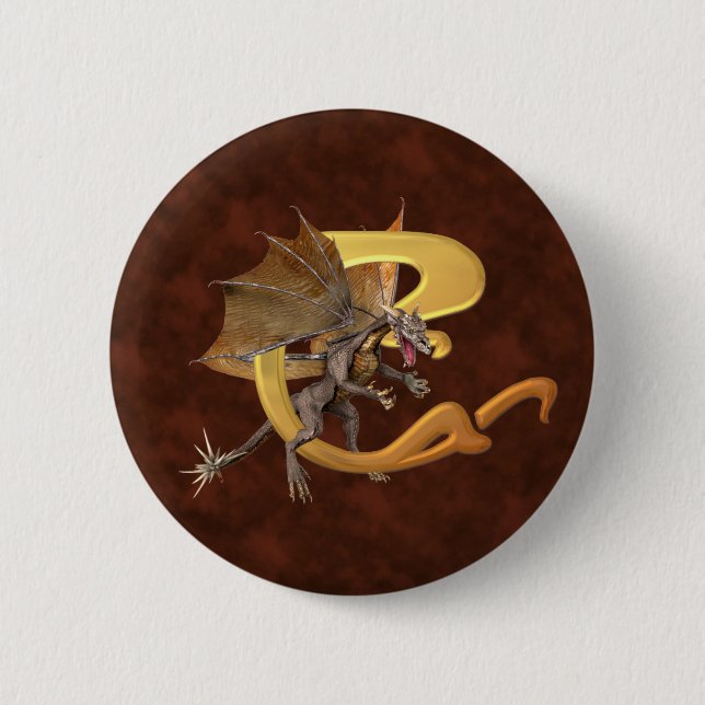 Dragonlore Initial C 6 Cm Round Badge (Front)