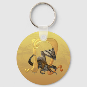 Dragonlore Initial N Key Ring