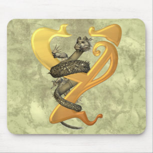 Dragonlore Initial Y Mouse Pad
