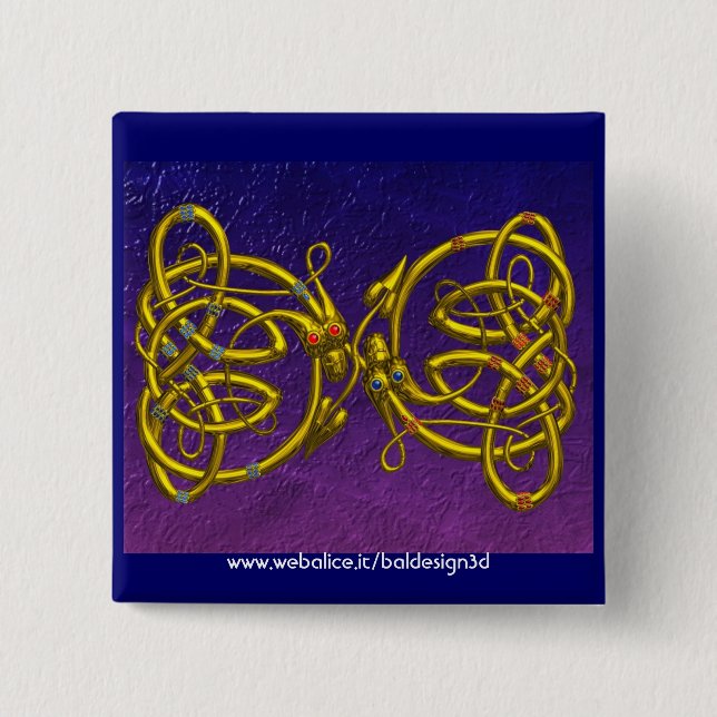 DRAGONLOVE 15 CM SQUARE BADGE (Front)