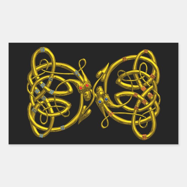 DRAGONLOVE ,black Rectangular Sticker (Front)