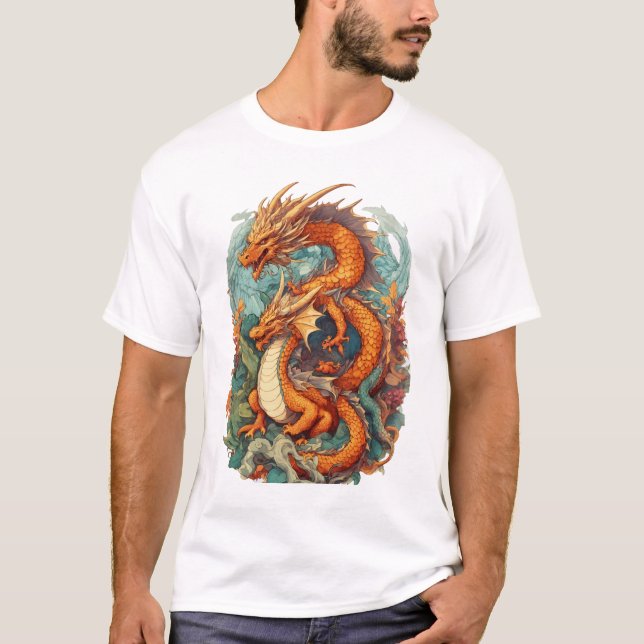 Dragons 2D Illustration Style  T-Shirt (Front)