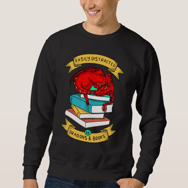 Dragons Books  Dragon  Boys Dragon  Girls Sweatshirt (Front)