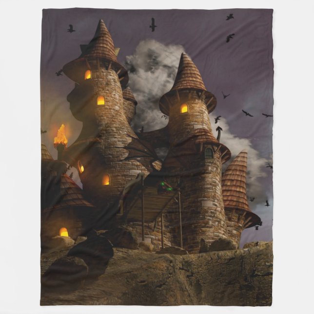 DRAGON'S CASTLE FLEECE BLANKET (Front)