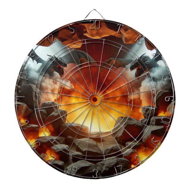 Dragon's Cave Art Dartboard (Front)