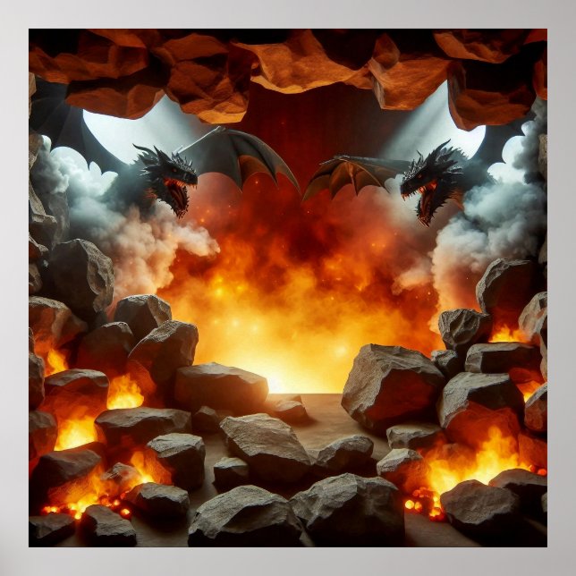 Dragon's Cave Art Poster (Front)