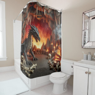 Dragon's Cave Art Shower Curtain