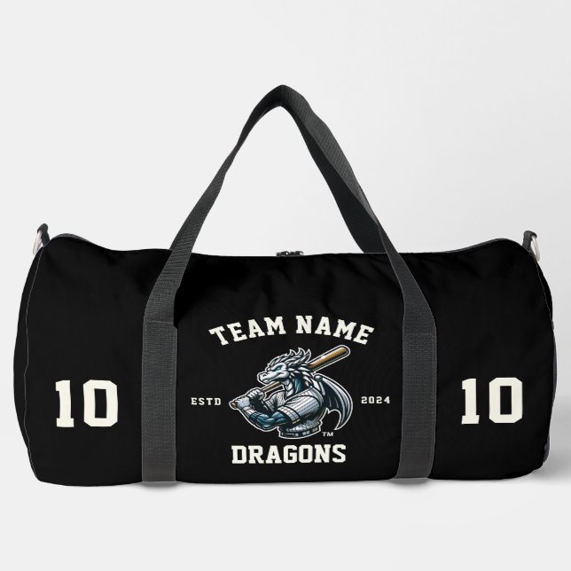Dragons "Customisable" Baseball Duffle Bag (Front)