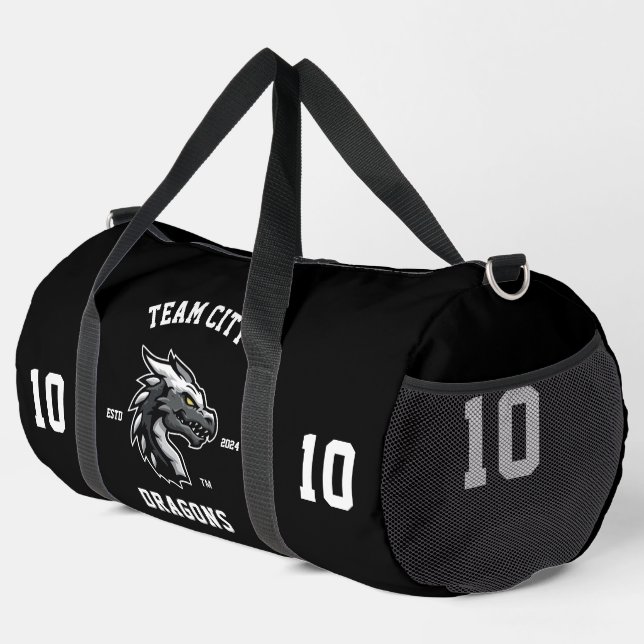 Dragons "Customisable" Sport Team Duffle Bag (Right Corner)