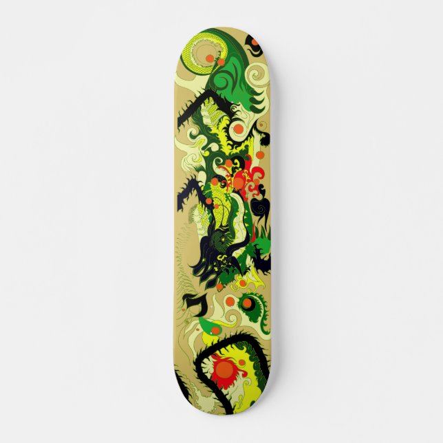 Dragons Den (Parchment) Skateboard (Front)