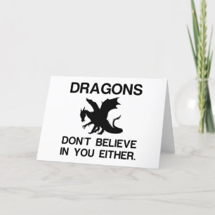 Dragons Dont Believe Holiday Card