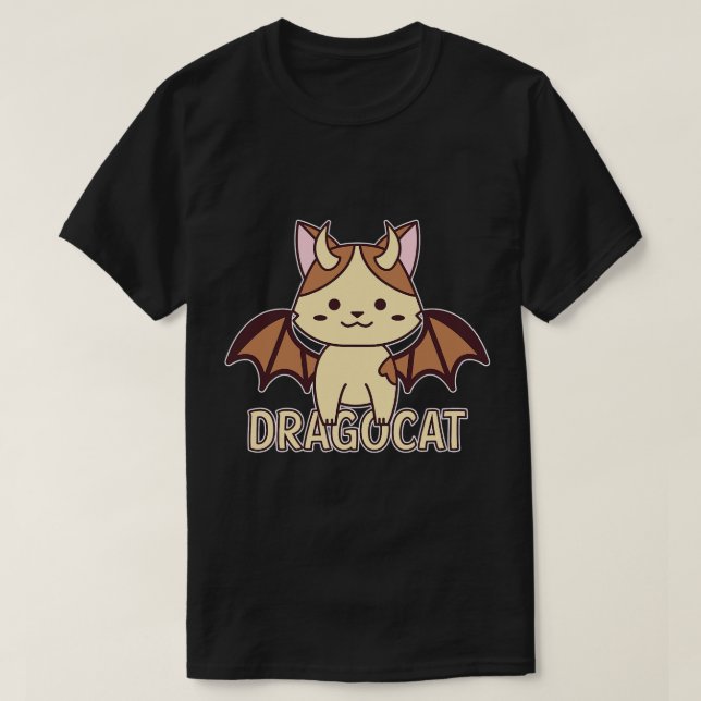 Dragons Dragocat Cat Dragon Dragon Slayer Dungeon  T-Shirt (Design Front)