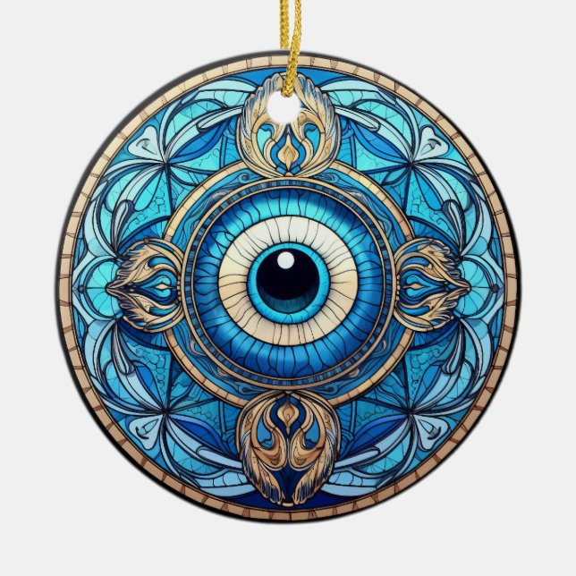 Dragon's Eye Ceramic Ornament (Front)