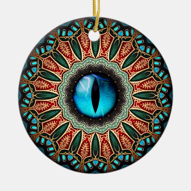Dragon's Eye Ceramic Ornament (Front)