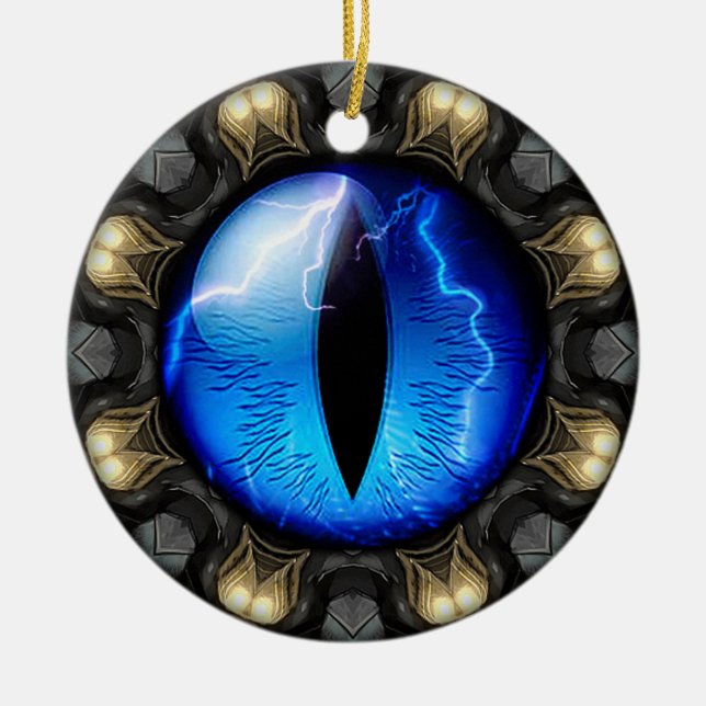 Dragon's Eye Ceramic Ornament (Front)