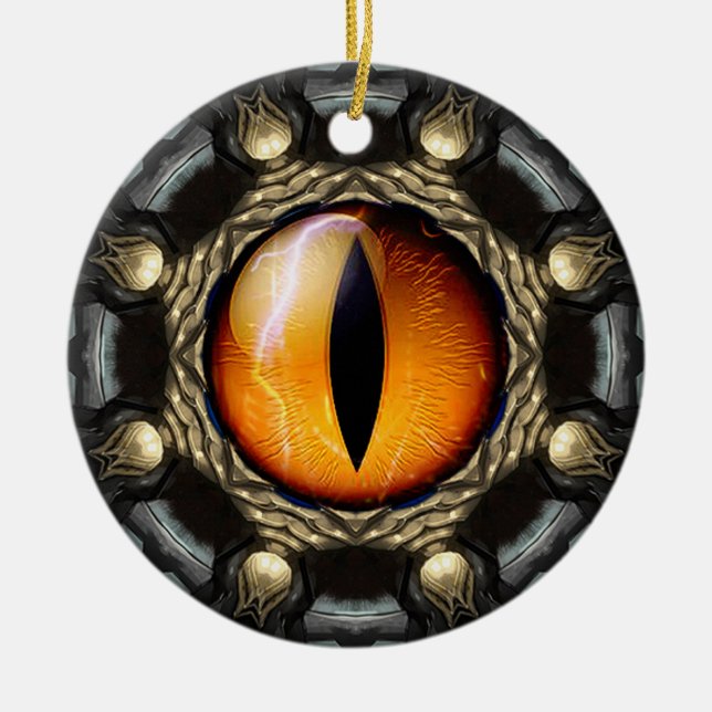 Dragon's Eye Ceramic Ornament (Front)
