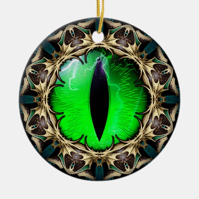 Dragon's Eye Ceramic Ornament (Front)