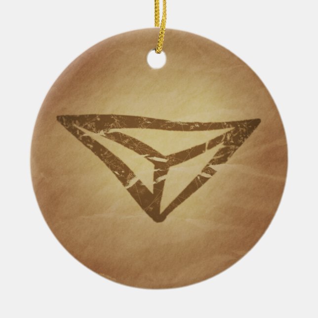 Dragon's Eye Protection Germanic Ceramic Ornament (Front)