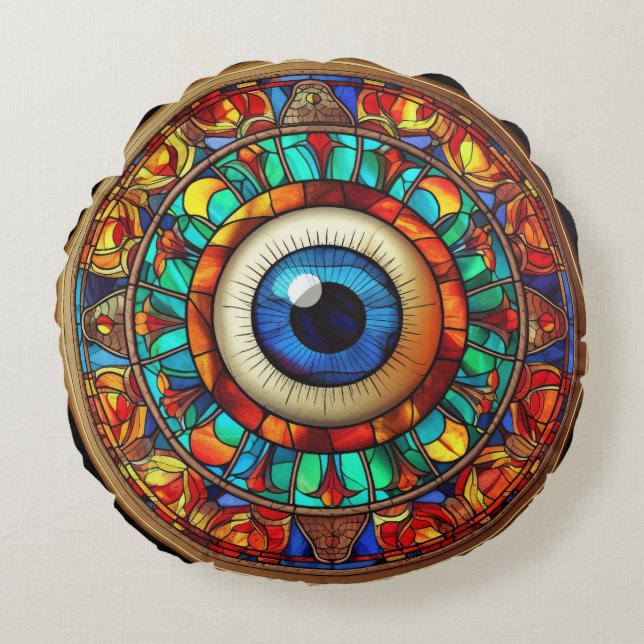Dragon's Eye Round Cushion (Front)