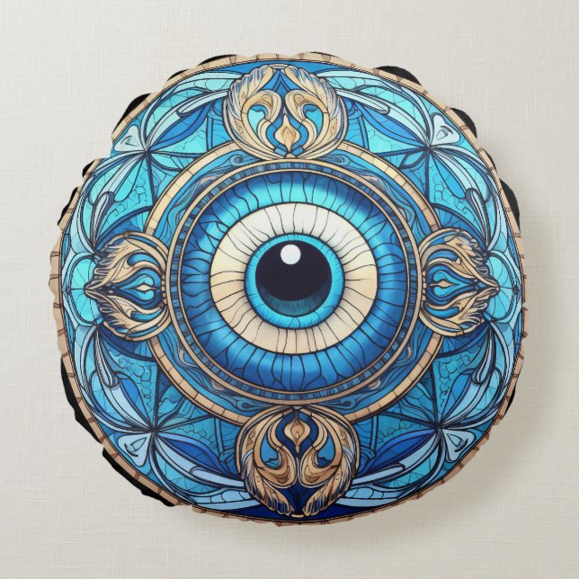 Dragon's Eye Round Cushion (Front)