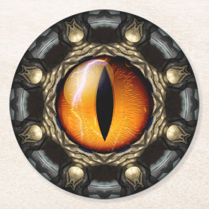 Dragon's Eye Round Paper Coaster