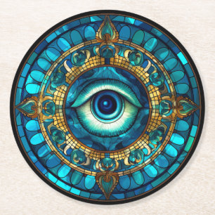 Dragon's Eye Round Paper Coaster