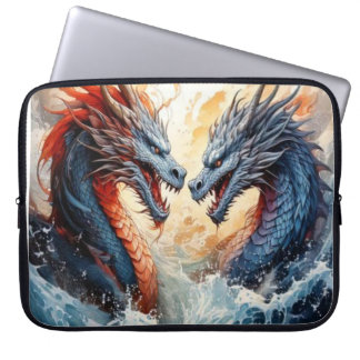 Dragons' fight laptop sleeve