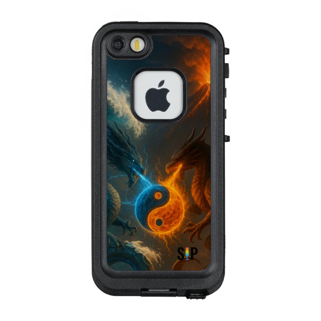 Dragons - Fire and Water in Eternal Duel LifeProof iPhone Case (Back)