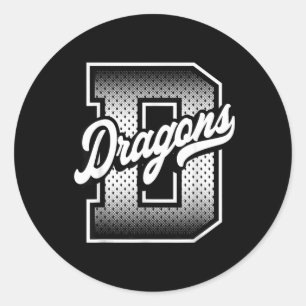 Dragons Football - Dragons Basball - Dragons Classic Round Sticker