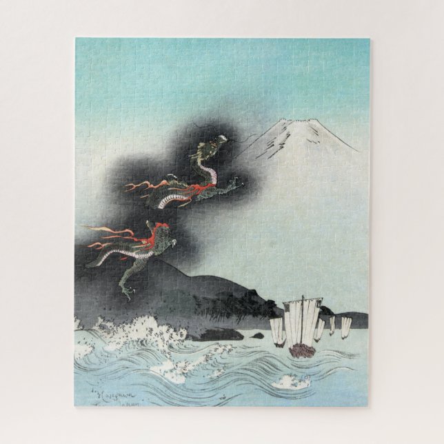 Dragon's Fury Sea Battle for Mount Fuji, Japan Jigsaw Puzzle (Vertical)