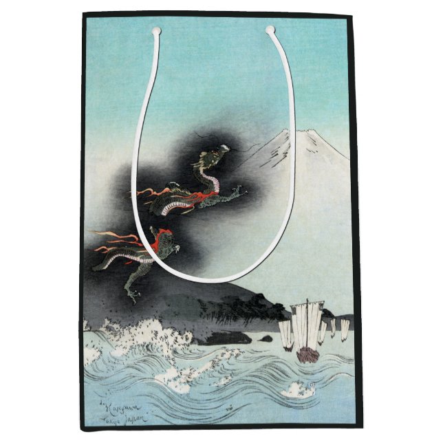 Dragon's Fury Sea Battle for Mount Fuji, Japan Medium Gift Bag (Front)