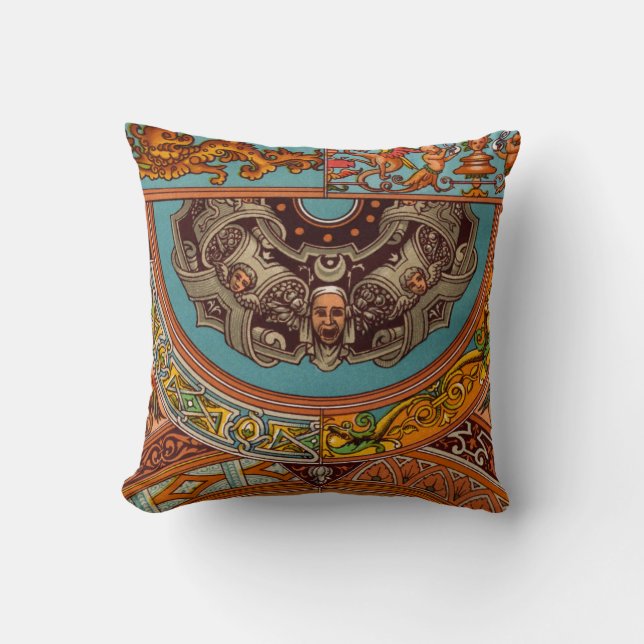 Dragons & Gargoyles Throw Pillow (Front)