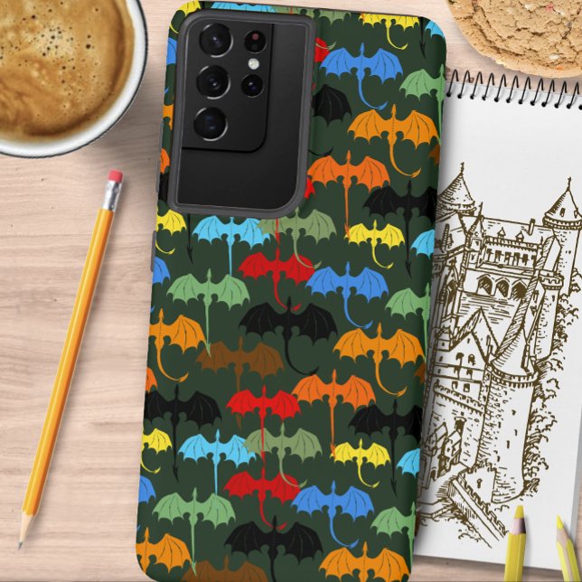 Dragons Green Flight Fantasy Samsung Galaxy S21 Ultra Case (Creator Uploaded)