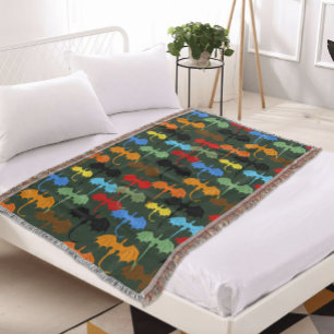 Dragons Green Flight Fantasy Throw Blanket