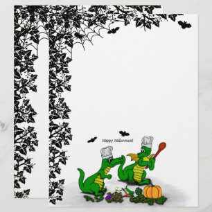 Dragons - Happy Halloween ! Today I will cook Custom Letterhead