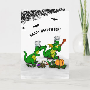 Dragons - Happy Halloween ! Today I will cook Holiday Card