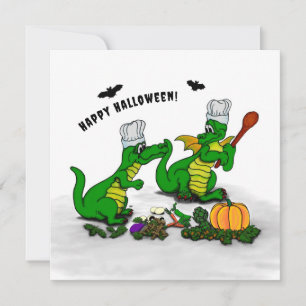 Dragons - Happy Halloween ! Today I will cook Holiday Card
