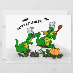 Dragons - Happy Halloween ! Today I will cook Holiday Card