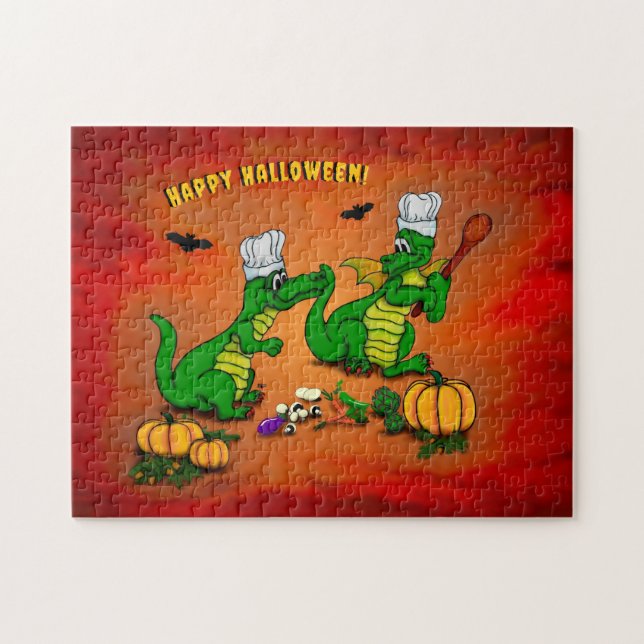 Dragons - Happy Halloween ! Today I will cook Jigsaw Puzzle (Horizontal)