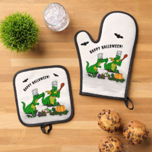 Dragons - Happy Halloween ! Today I will cook Oven Mitt & Pot Holder Set