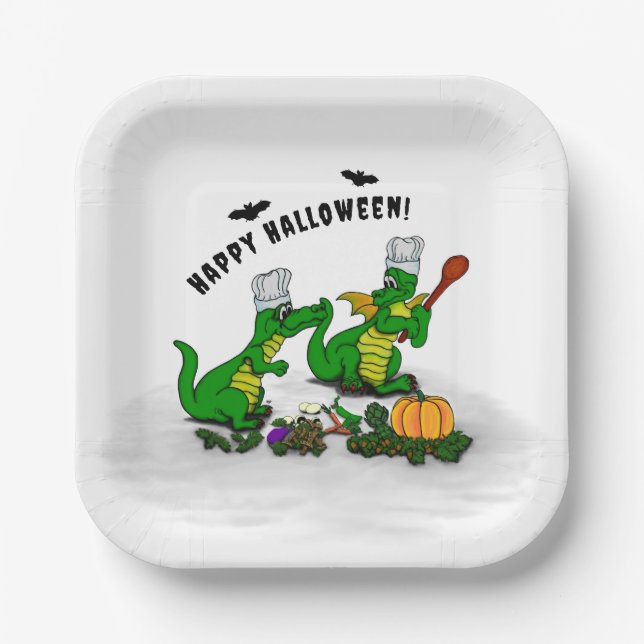 Dragons - Happy Halloween ! Today I will cook Paper Plate (Front)