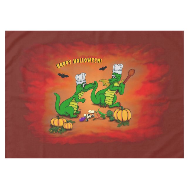 Dragons - Happy Halloween ! Today I will cook Tablecloth (Front (Horizontal))