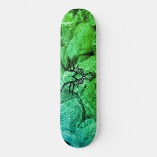 Dragon's head, skateboard